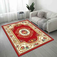 turkish ethnic carpet persian lint free area rug retro european classical floor mat for living room sofa table bedroom anti slip
