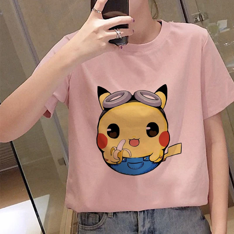 Kawaii Harajuku футболка женская Pokemon Gothic Poleras Mujer De Moda Vogue Camiseta винтажная уличная в