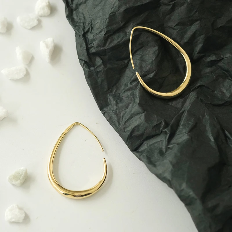 2020 New Female Half Crescent Chic Minimalist Classic Alloy Elegant Hoop Earrings for Women Girl Wedding Party Travel Jewelry | Украшения и