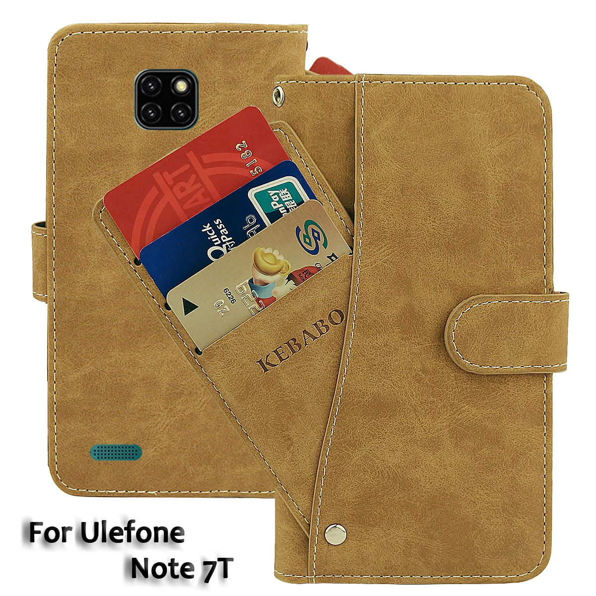 

Vintage Leather Wallet Ulefone Note 7T Case 6.1" Flip Luxury Card Slots Cover Magnet Phone Protective Cases Bags