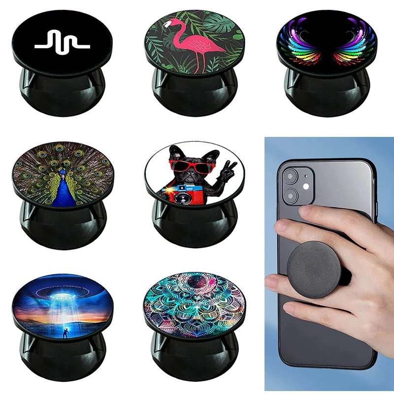 

DIY Universal Mobile Phone Holders Fashion Nimble Finger Grip Ring Holder Pocket Socket Expanding Stand Mobile Phone All Smart