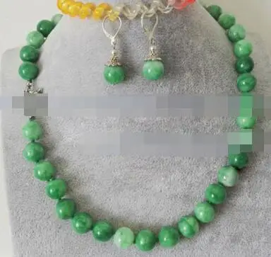 10 мм натуральный светильник-зеленый нефрит круглое ожерелье из бус драгоценного