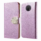 Чехол-книжка для Nokia G10 G20 1,4 1,3 2,4 3,4 5,3 5,4 C01 Plus C1 2nd C2 C3, с блестками