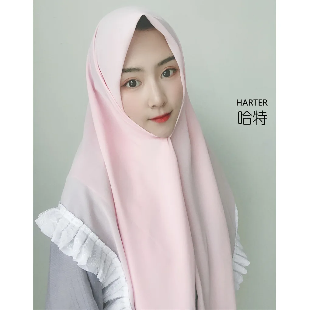 Мусульманский платок искусственный жемчуг шифоновый квадратный шарф большой