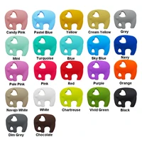 chenkai 10pcs silicone elephant teether diy bpa free baby animal pacifier dummy nursing soother sensory charm toy accessories