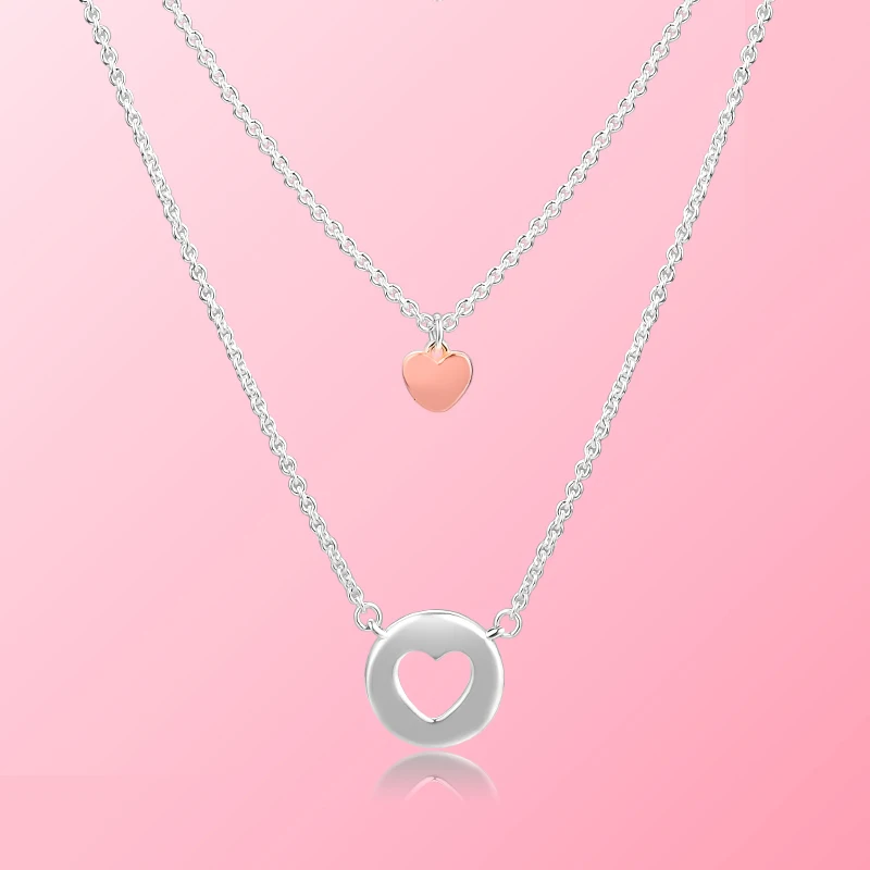 Многослойное ожерелье CKK в форме сердца женское колье Женская цепочка из