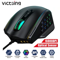 VicTsing PC306 USB wired RGB Gaming Mouse 16000 DPI buttons programmable game Optical mice backlight laptop Mouse computer