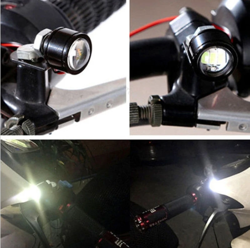 

Motorcycle Rearview Mirror Eagle Eye Flash Strobe 3LED Motorcycle Signal Light DRL White/Red Night Safety Signal Lights