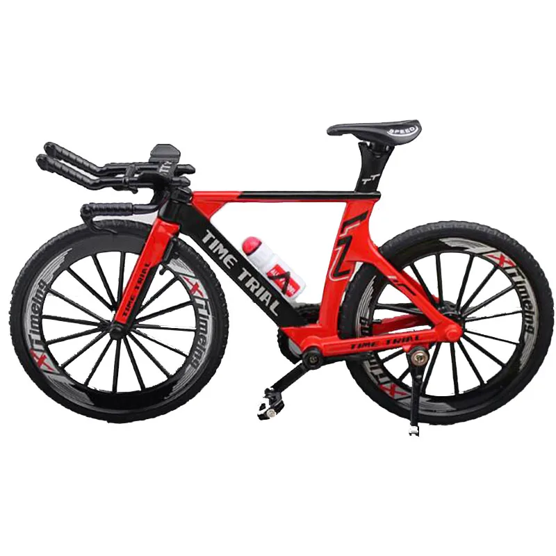 

1/10 Scale Alloy Mountain Metal Bicycle Bike Model Curved Racing Cycle Cross Time Bicycle Copy for Gift Collection