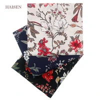 haisenprinted floral plain poplin cotton fabric diy quiltingsewing cloth material for babychildren fashionable dress shirt
