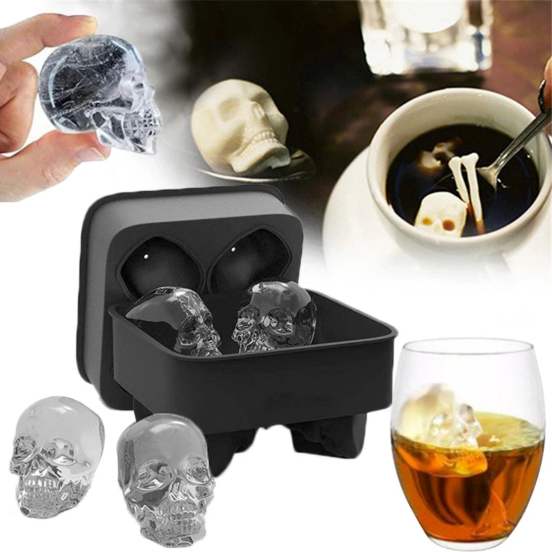 Ледяной шар форма ледяной для виски кубик лотки Череп силиконовая форма|Ведра и