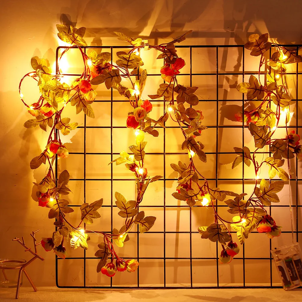 

5ft/ 30 LED Artificial Plants String Light Green Leaf Ivy Vine Fairy Light String Maple Leaves Lamp Garland DIY Hanging Lightin