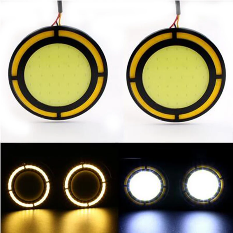 VGETTING 2X72 мм круглые дневные ходовые огни для авто водонепроницаемые белые желтые