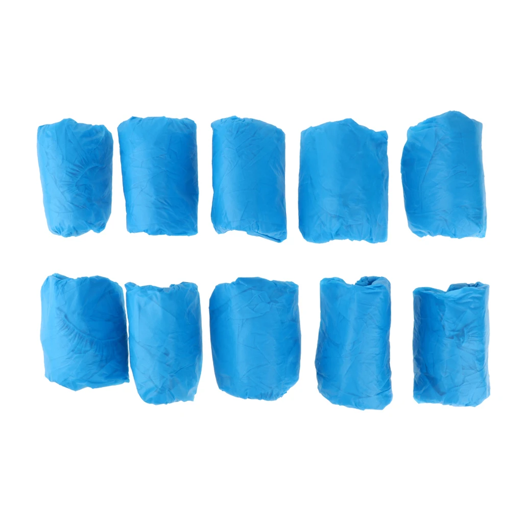 

100 шт. одноразовых покрытий для обуви/крышек для обуви, противоскользящие, прочные, водонепроницаемые