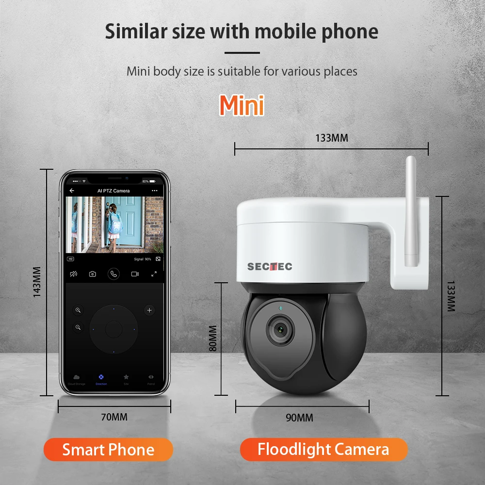Цена IP-камера SECTEC с поддержкой Wi-Fi и ночного видения, 3 м