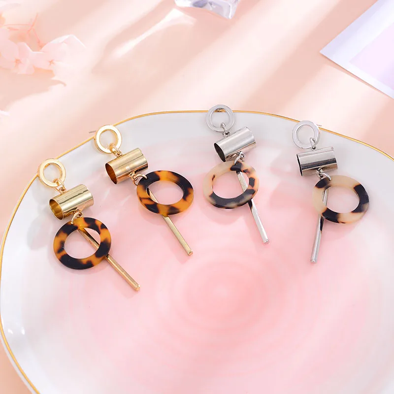 Шинеланд шестая годовщина дешевая цена цветок камень Леопардовый принт серьги