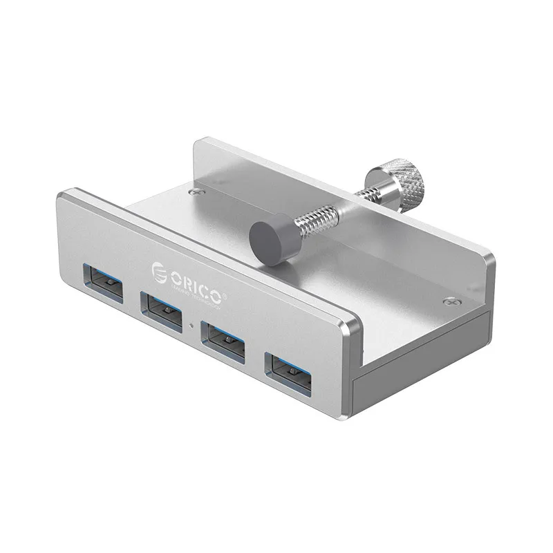 USB3.0 концентратор со встроенным следить за стол Расширенный 4-портовый Алюминий usb-хаб Поддержка Мощность зарядки скорость передачи: 5 Гбит/с USB разъем