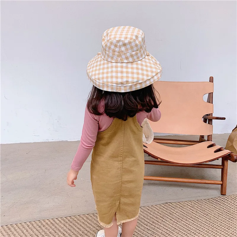 

Children's Fisherman Hat Double-sided Wearing Summer 7-12 Years Old Solid Color Cloth Hat For Boys And Girls Autumn Hat