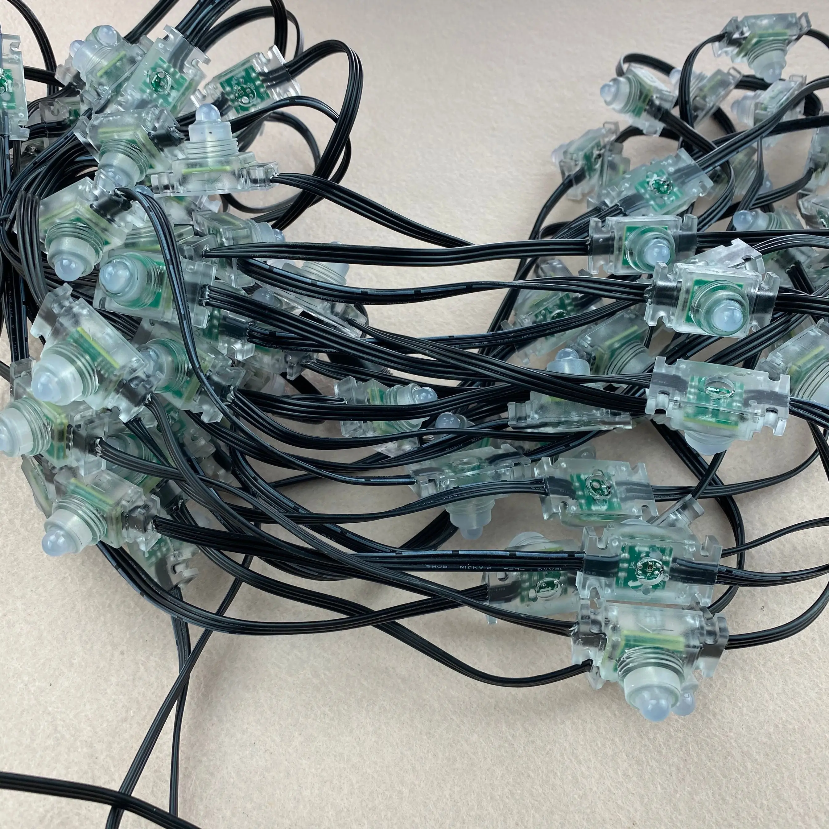 100 узлов DC12V WS2811 LED technicolor pixel IP68 С Заполнение эпоксидной смолой прозрачный