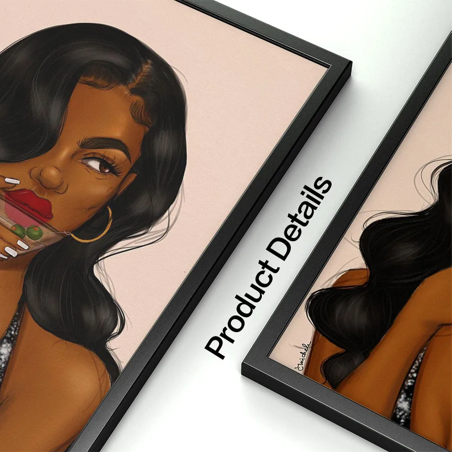 Настенная картина с изображением девушки танцующей во время праздника черная