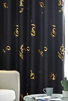 Black Curtain Бронзовая ткань полиэстер занавеска для спальни гостиной 85% занавеска для дома деко отель обработка окон - Цвет: Black Curtain