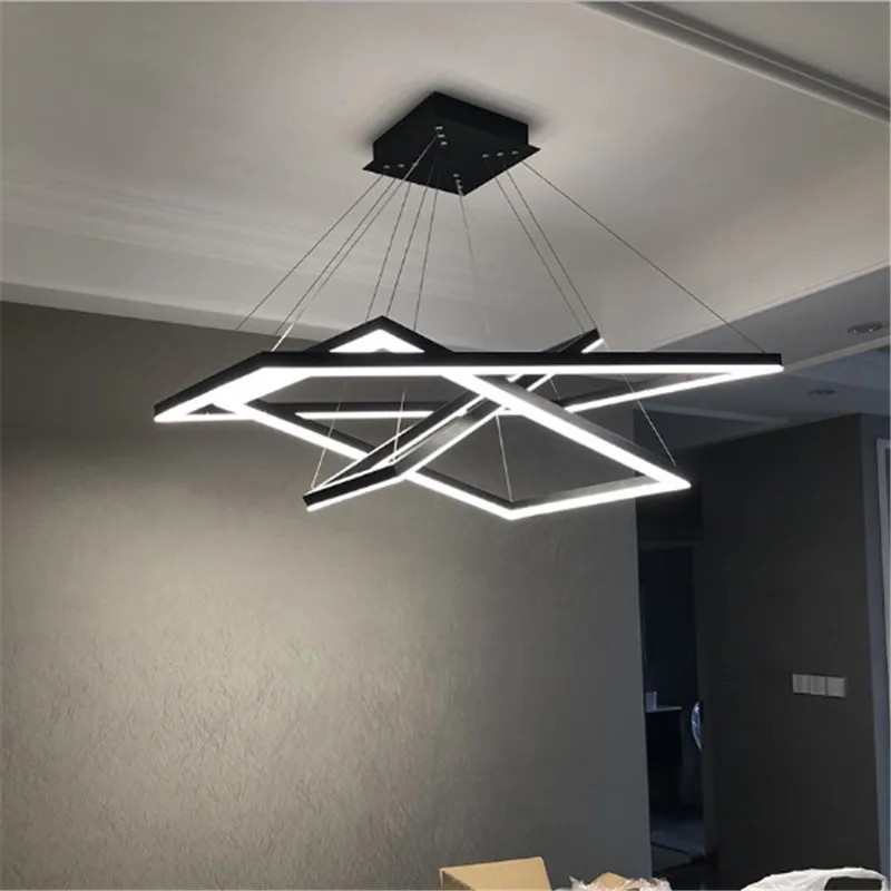 Светодиодная Минималистичная прямоугольная модная люстра в стиле постмодерн