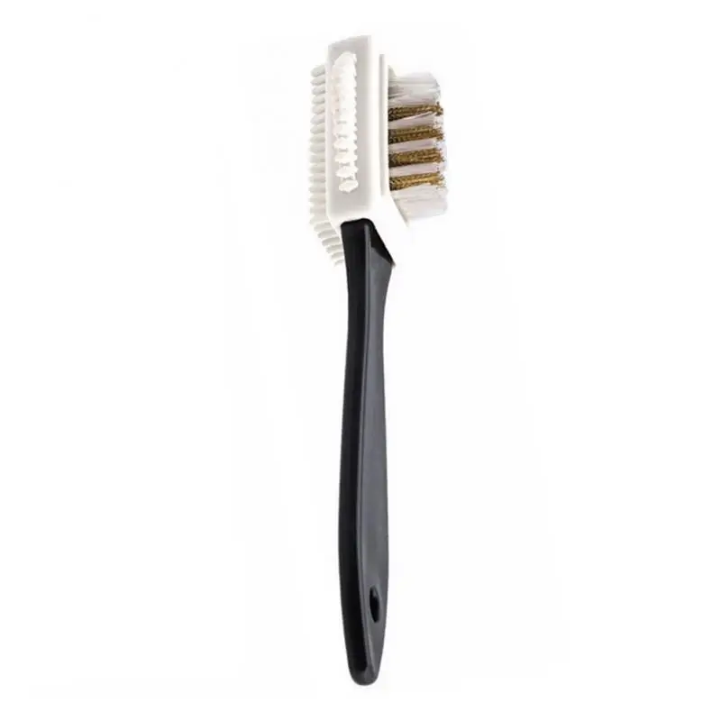 

1PC 3 Side Shoe Brush Black Cleaning Brush S Shape Cleaning Brush Suede Nubuck Boot Shoes Horn Shoe Care Cleaning Tool For Home