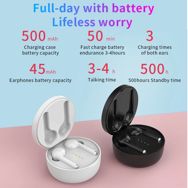 TWS беспроводные наушники TW40 Bluetooth 5 0 Super Bass 6D 3D Hi Fi стерео гарнитура с громкой
