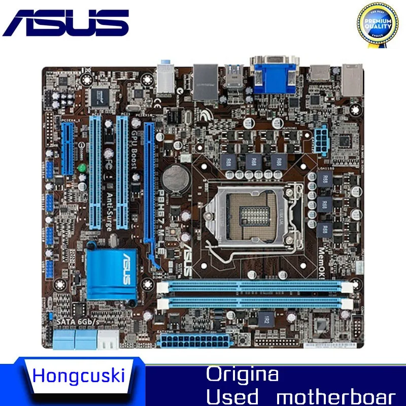 Б/у оригинальная материнская плата для ASUS P8H67-M LE DDR3 LGA 1155 16 Гб USB2.0 DVI VGA HDMI H67