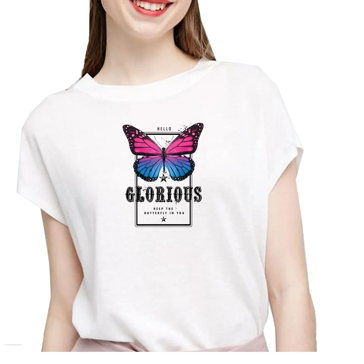 Наклейки бабочки нагрудные значки Стикеры для глажки Термотрансферная