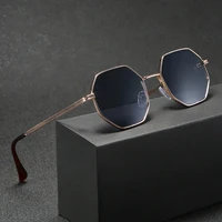 polygon sunglasses men vintage octagon metal sunglasses for women luxury brand goggle sun glasses ladies gafas