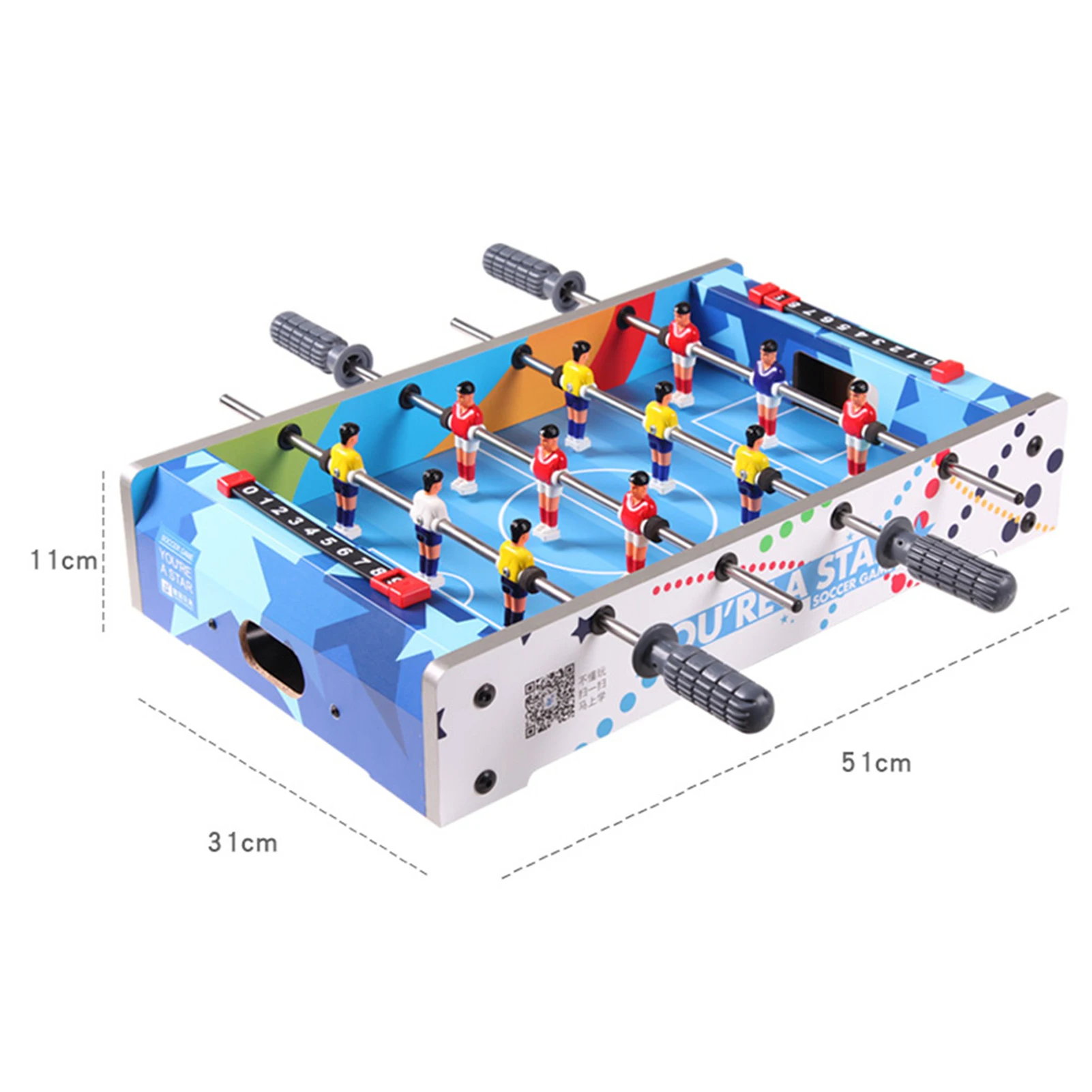 

52*35*11cm Happy Game Toy Funny Table Foosball Soccer Games Table Top Sports Home Family Party Leisure Table Game Kids Toys Gift