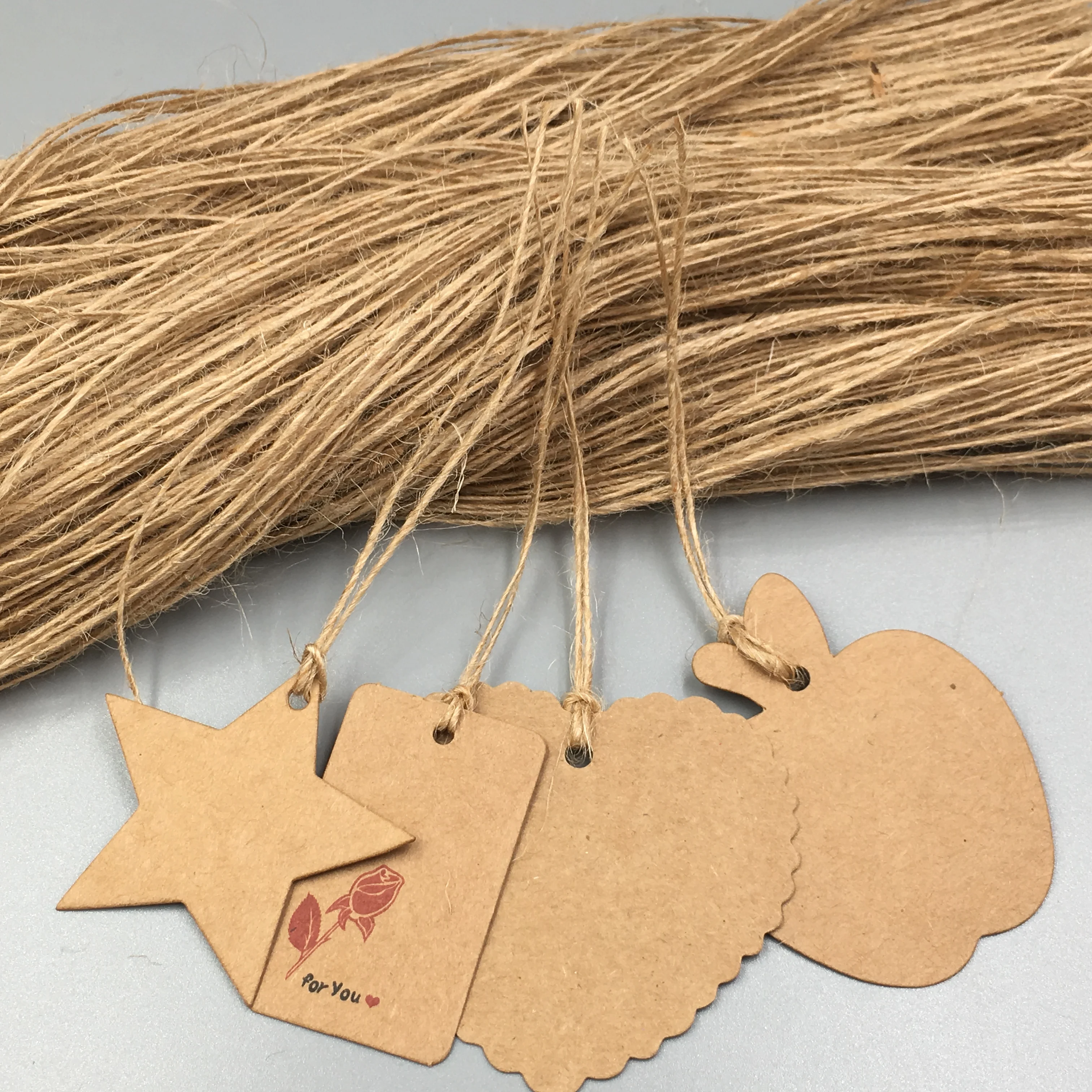 Natrual веревка из крафт бумаги для упаковки подарочных коробок