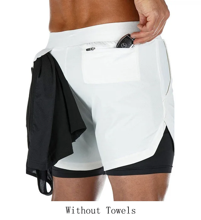 Шорты для бега Heren 2 в 1 Korte Broek Sportscholen фитнеса бодибилдинга Snel Droog Strand шорты Mannelijke