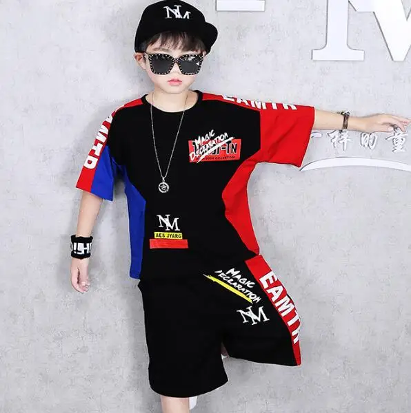 Комплекты летней одежды для мальчиков танцевальный костюм в стиле хип-хоп