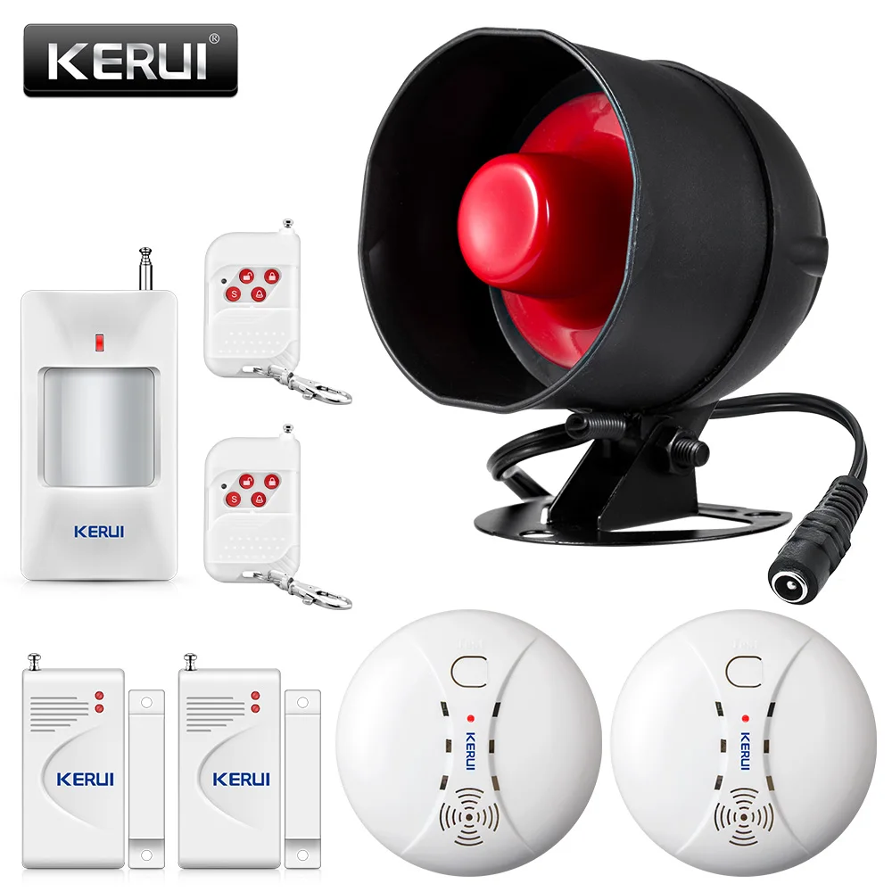 KERUI Беспроводная дешевая охранная домашняя система охранной сигнализации 110дб