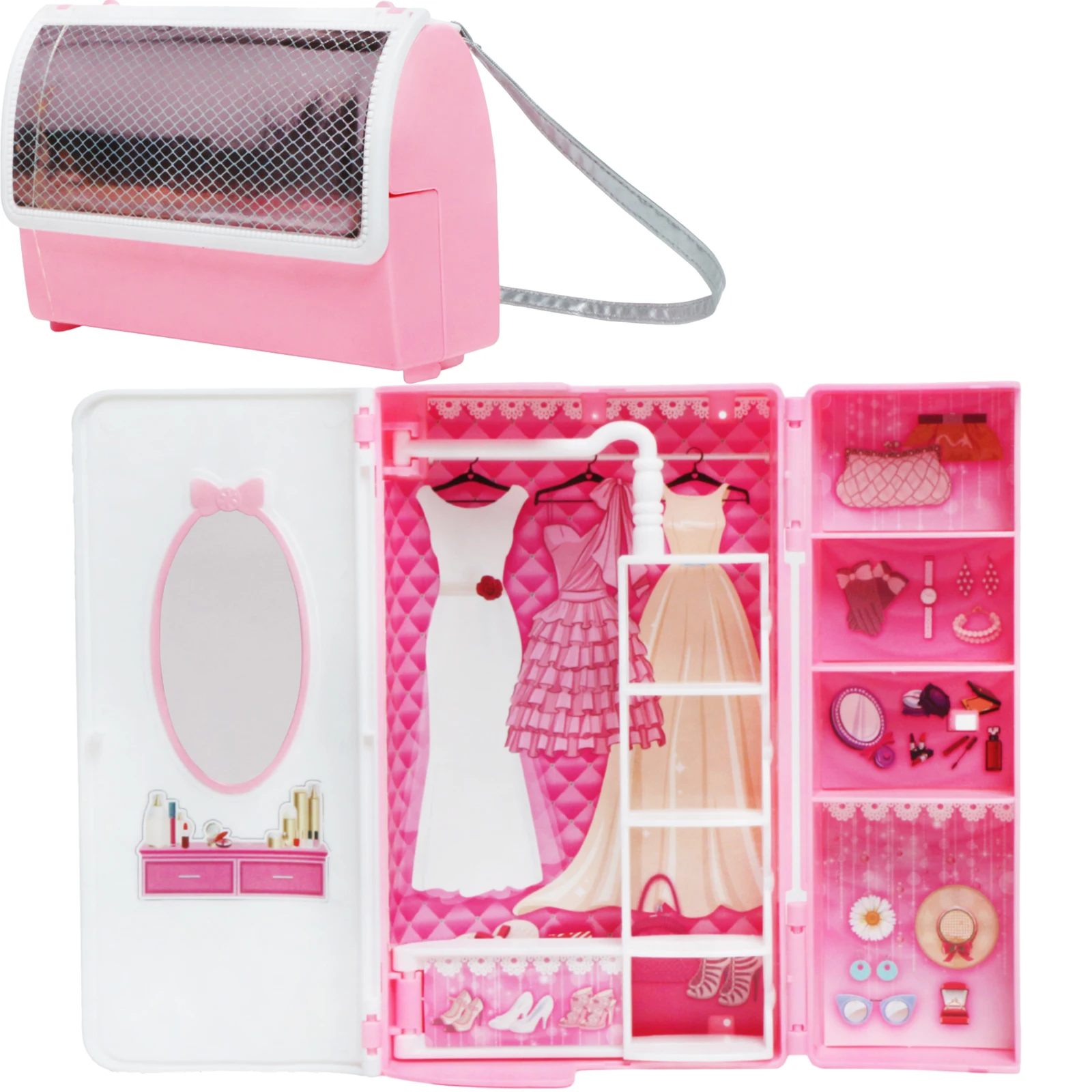 Сумка для кукол Барби с зеркалом подвижная | Игрушки и хобби