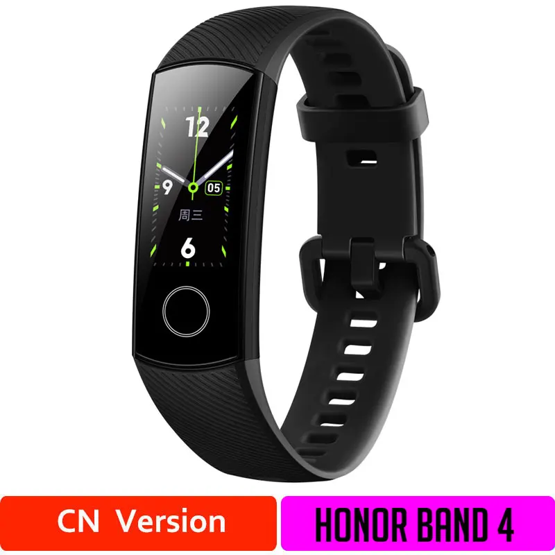 Браслет HONOR Band 4, умный фитнес-браслет, трекер, спортивный браслет, трекер активности в реальном времени, смарт-носимые устройства - Цвет: BlackStandard4