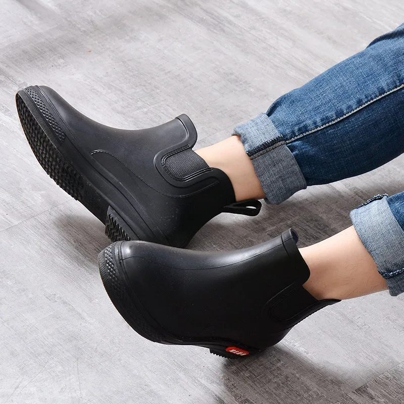 Износостойкие Нескользящие низкие ботинки мужские непромокаемые теплые и