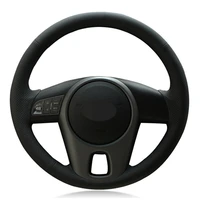 car steering wheel covers diy black genuine leather steering wheel cover for kia forte 2009 2014 soul 2010 2013 rio 2009 2011