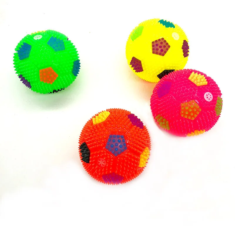 Футбольный надувной мяч со светодиодной подсветкой светящийся Массажный для