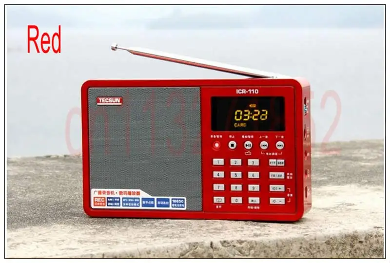 TECSUN ICR-110 FM/AM радио TF карта MP3-плеер рекордер радио FM: 64-108 МГц/AM: 520-1710 кГц FM/AM интернет портативное радио