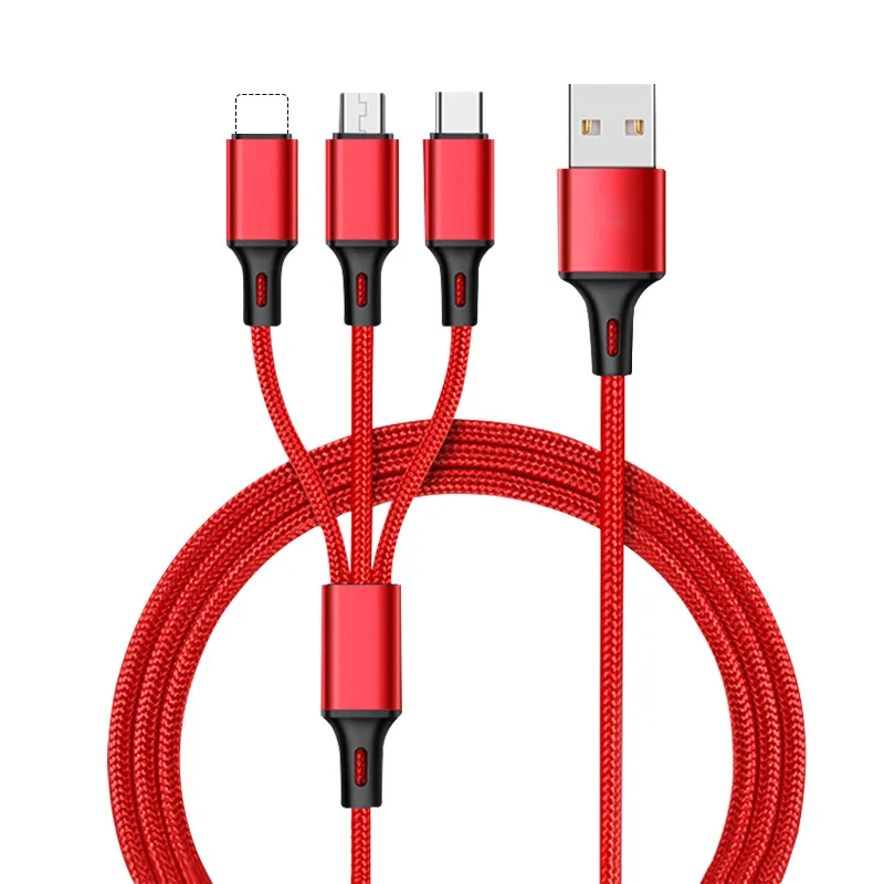 Кабель USB 3 в 1 мобильный телефон Type-c для передачи данных многофункциональный трех