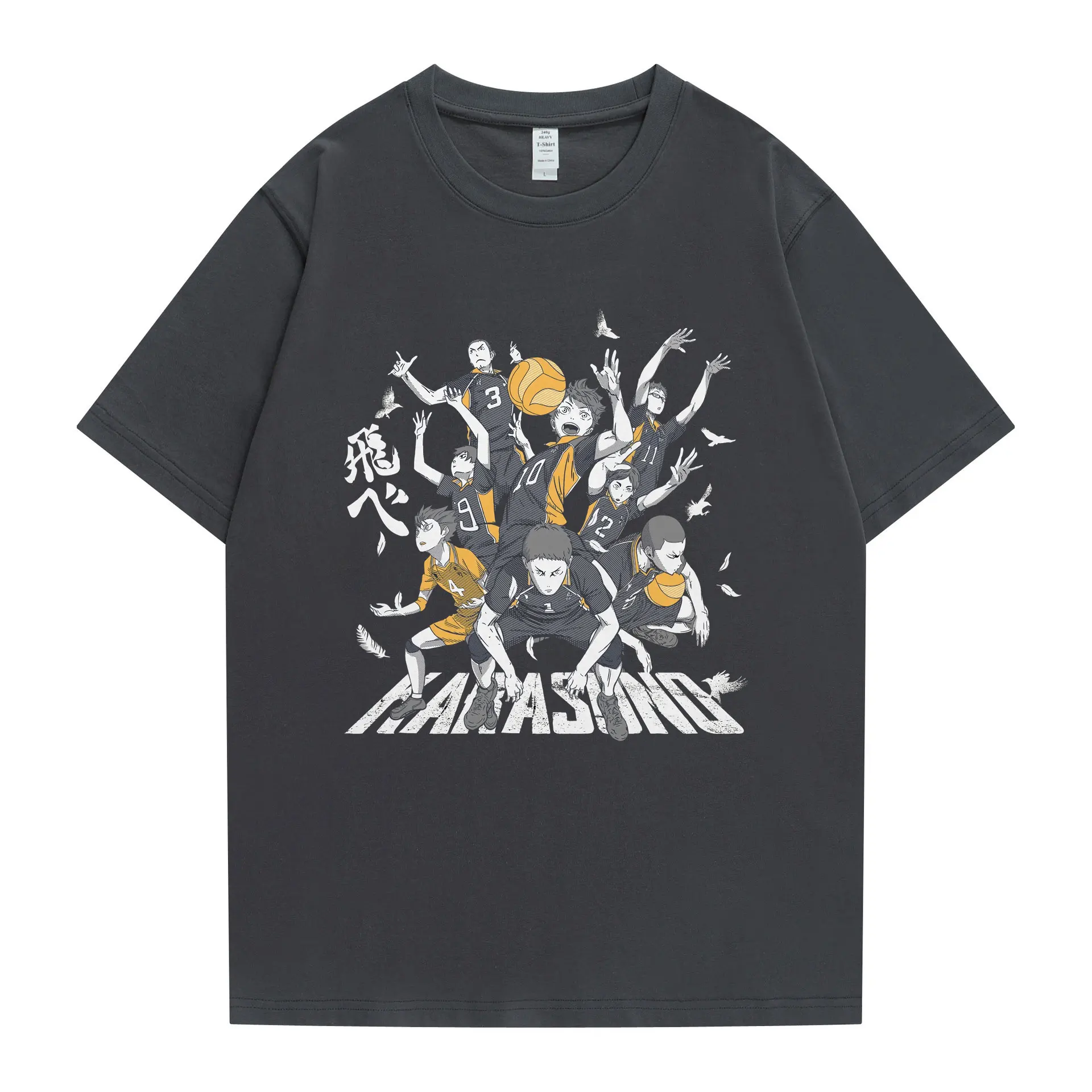 

Oversized Tshirt Male Haikyuu Character T-shirts Mens Cartoon Korean Style Creative Japan Anime Harajuku Hip Hop Cotton T-shirt