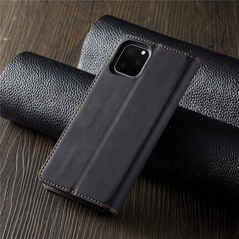 Роскошный кожаный чехол Etui для iPhone11 с откидной крышкой и бумажником для iPhone 11 Pro Max, крепкий магнитный держатель для карт, защитный чехол с подставкой