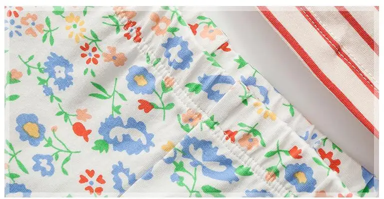 Little maven children's sets new autumn girls Cotton brand long sleeve striped rabbit applique t shirt+flower print pants