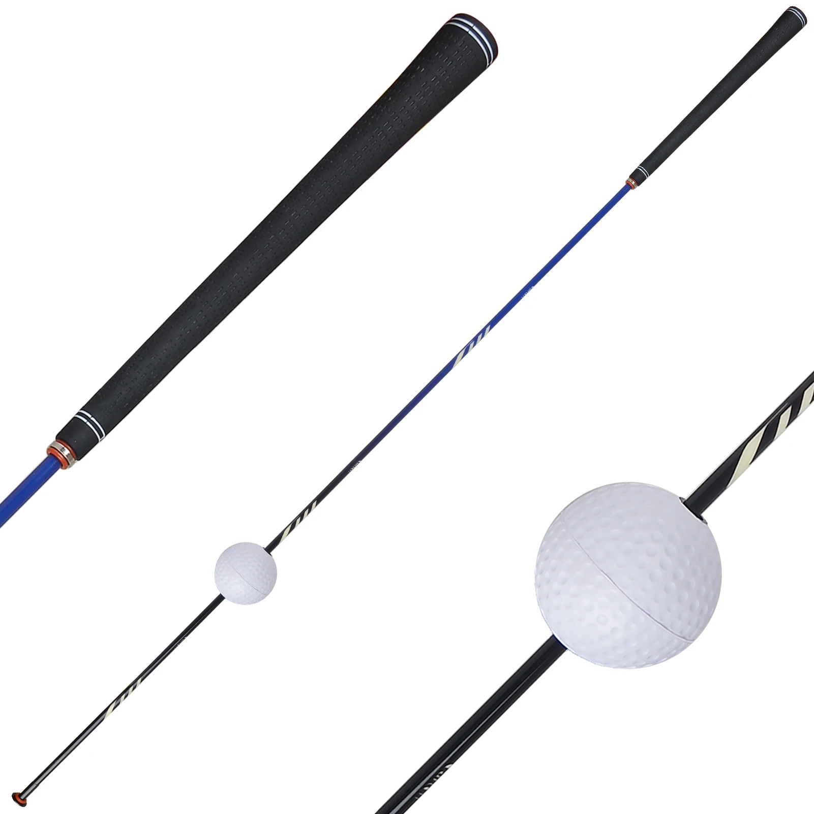 Golf Swing Trainer Women Men Alignment Stick Practice Training Aid Accessories Anti-slip Rubber Grip EVA ball | Спорт и развлечения
