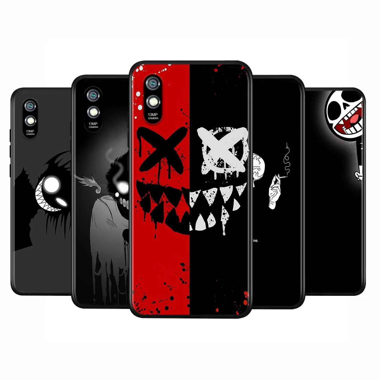 

Silicone Cover Smile Skeleton Devil For Xiaomi Redmi 10X 9 9T 9C 8 7 6 Pro 9AT 9A 8A 7A 6A S2 GO 5 5A 4X Plus Phone Case Shell