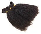 Афро кудрявый вьющиеся человеческих волос навалом для плетения монгольский Волосы Remy плетения без утка длинные вьющийся кудрявые волосы человеческие волосы пряди для наращивания