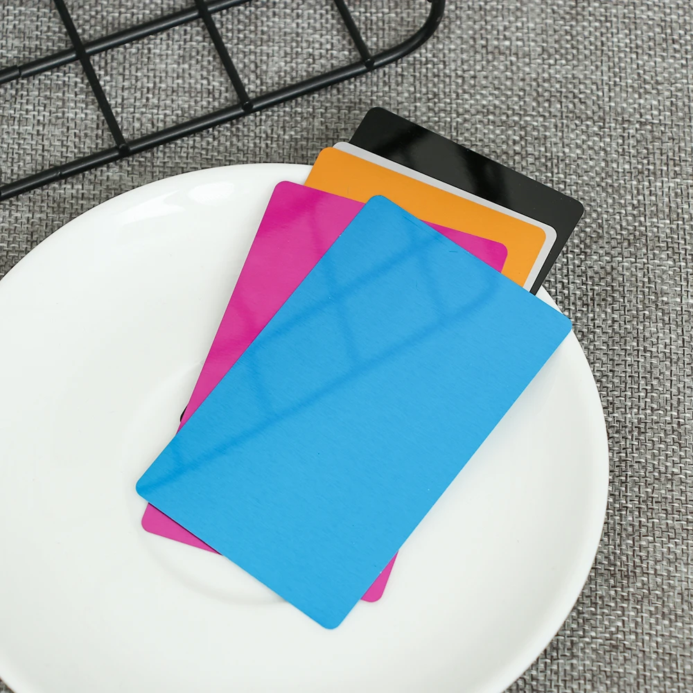 50 шт./компл. Алюминий сплав Бизнес карта бланковая имя карты Лазерная маркировка